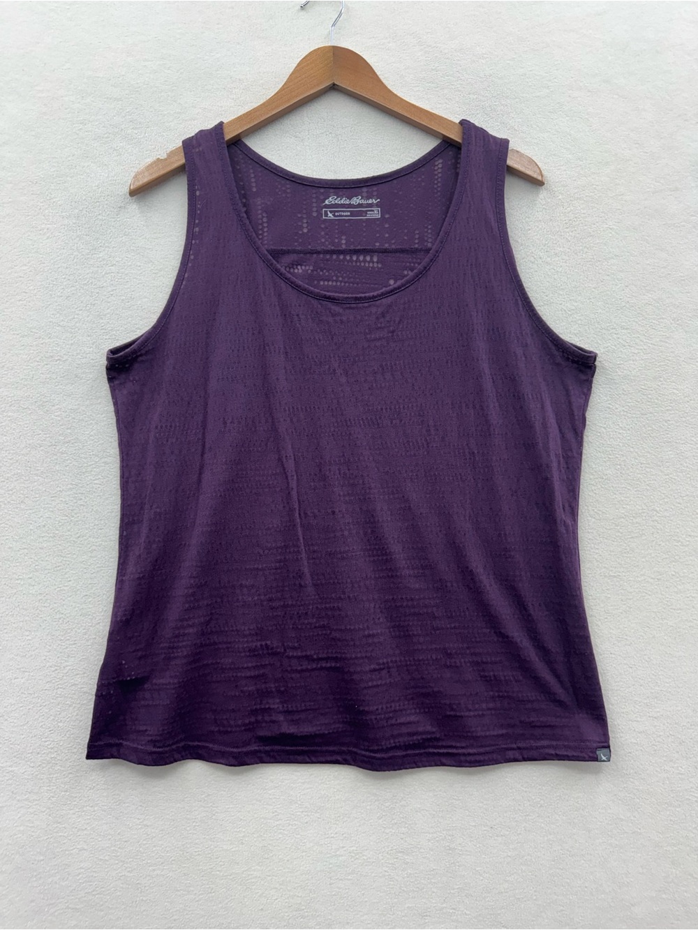 Eddie Bauer Women's XL Burn Out Tank Top Purple